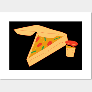 Take Out Pizza Slice Posters and Art